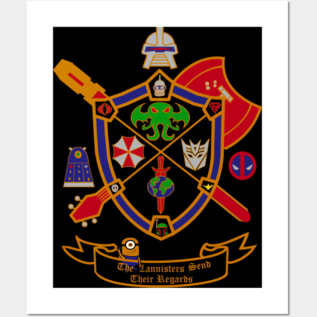 Dark Geek Crest version 2.0 Wall Art by DavinciSMURF